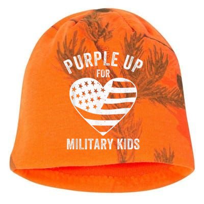 Purple Up For Military Kid Shirt Military Child Month Kati - Camo Knit Beanie