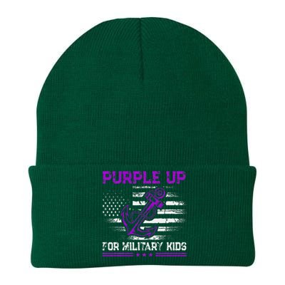 Purple Up For Military Military Child Month Knit Cap Winter Beanie