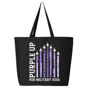 Purple Up For Military Kid Military Child Month Air Force 25L Jumbo Tote