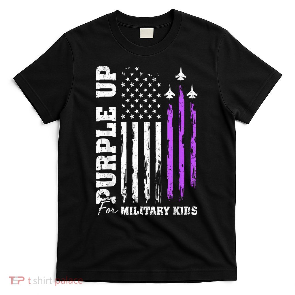 Purple Up For Military Child Flag Military Child Month T-Shirt