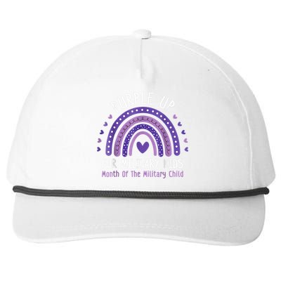 Purple Up For Military Kid Month of the Military Child Snapback Five-Panel Rope Hat