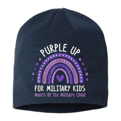 Purple Up For Military Kid Month of the Military Child Sustainable Beanie