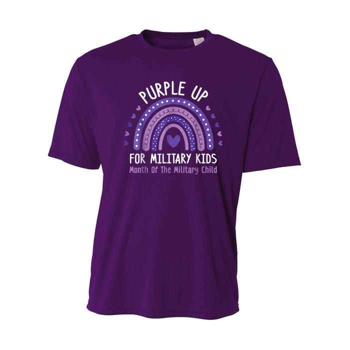 Purple Up For Military Kid Month of the Military Child Youth Performance Sprint T-Shirt