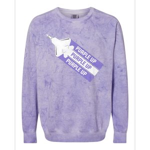 Purple Up For Military Child Month Of The Military Awareness Colorblast Crewneck Sweatshirt