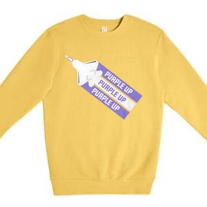 Purple Up For Military Child Month Of The Military Awareness Premium Crewneck Sweatshirt