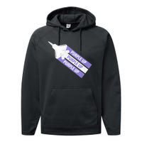 Purple Up For Military Child Month Of The Military Awareness Performance Fleece Hoodie