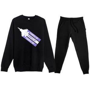 Purple Up For Military Child Month Of The Military Awareness Premium Crewneck Sweatsuit Set