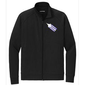 Purple Up For Military Child Month Of The Military Awareness Stretch Full-Zip Cadet Jacket