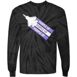 Purple Up For Military Child Month Of The Military Awareness Tie-Dye Long Sleeve Shirt