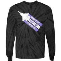 Purple Up For Military Child Month Of The Military Awareness Tie-Dye Long Sleeve Shirt