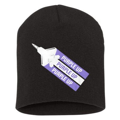 Purple Up For Military Child Month Of The Military Awareness Short Acrylic Beanie