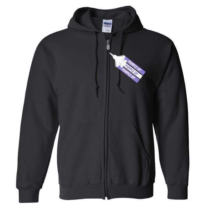 Purple Up For Military Child Month Of The Military Awareness Full Zip Hoodie