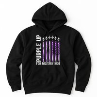 Purple Up For Military Kids Flag Military Month Hoodie