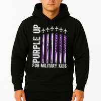 Purple Up For Military Kids Flag Military Month Hoodie