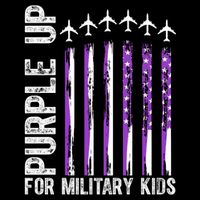 Purple Up For Military Kids Flag Military Month Hoodie