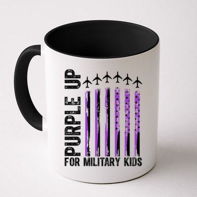 Purple Up For Military Kids Flag Military Month Mug