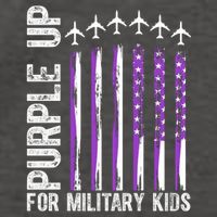 Purple Up For Military Kids Flag Military Month Vector Backpack