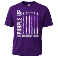 Purple Up For Military Kids Flag Military Month Cooling Performance Crew T-Shirt