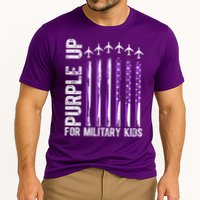 Purple Up For Military Kids Flag Military Month Cooling Performance Crew T-Shirt