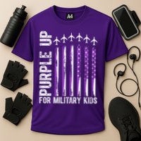 Purple Up For Military Kids Flag Military Month Cooling Performance Crew T-Shirt