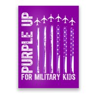 Purple Up For Military Kids Flag Military Month Poster