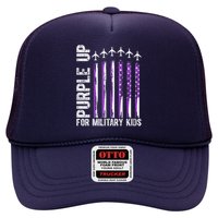 Purple Up For Military Kids Flag Military Month Trucker Hat