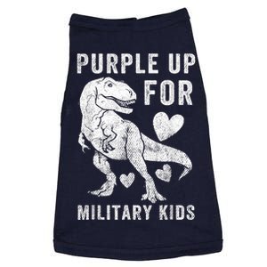 Purple Up For Military Kid Military Child Month Dino Boys Doggie Tank