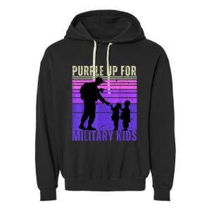 Purple Up For Military Month Of The Military Child Garment-Dyed Fleece Hoodie