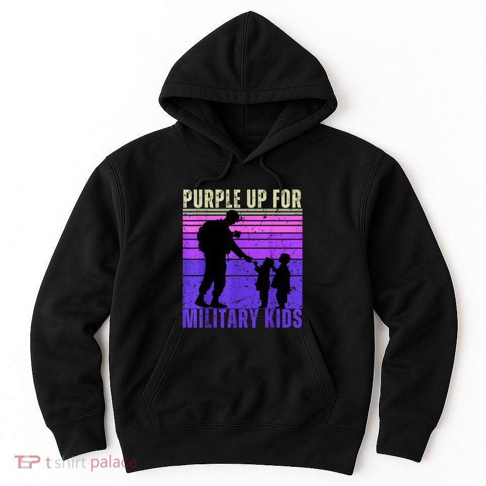 Purple Up For Military Month Of The Military Child Hoodie