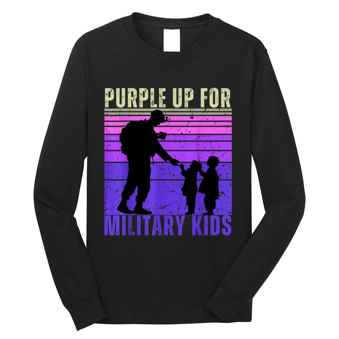 Purple Up For Military Month Of The Military Child Long Sleeve Shirt