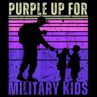 Purple Up For Military Month Of The Military Child Bucket Hat
