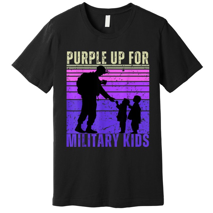 Purple Up For Military Month Of The Military Child Premium T-Shirt