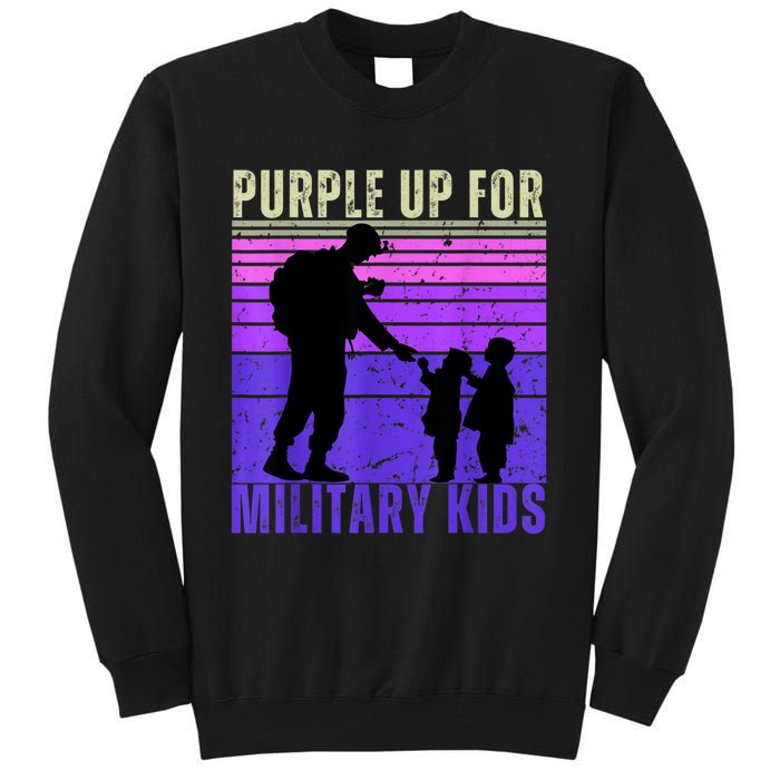 Purple Up For Military Month Of The Military Child Tall Sweatshirt