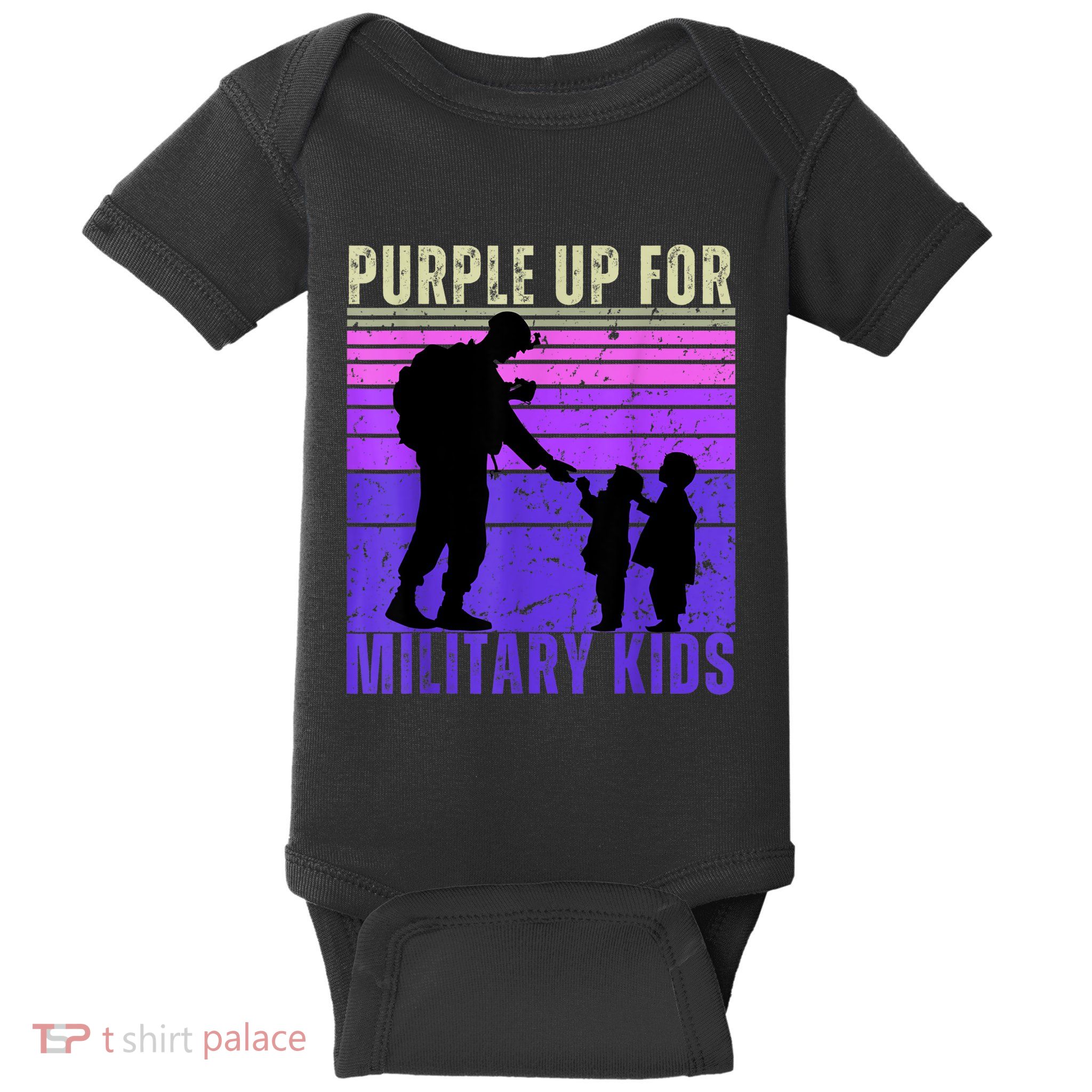 Purple Up For Military Month Of The Military Child Baby Bodysuit