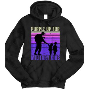 Purple Up For Military Month Of The Military Child Tie Dye Hoodie