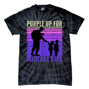 Purple Up For Military Month Of The Military Child Tie-Dye T-Shirt