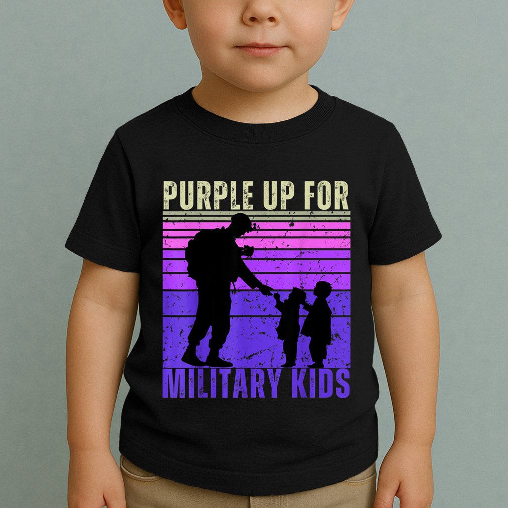 Purple Up For Military Month Of The Military Child Toddler T-Shirt