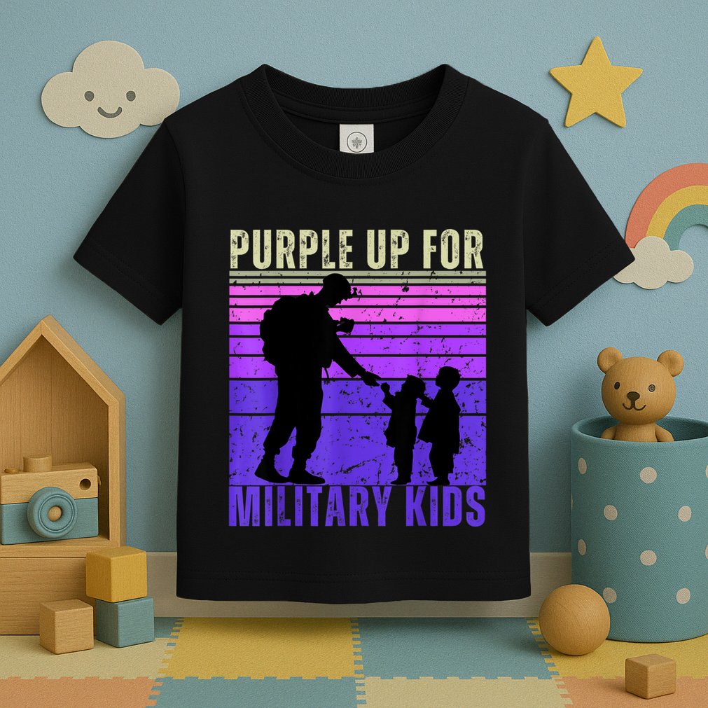 Purple Up For Military Month Of The Military Child Toddler T-Shirt