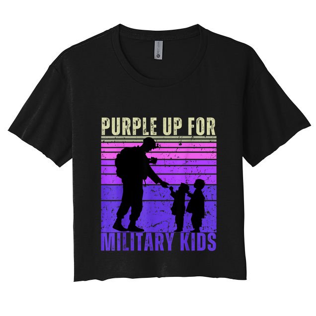 Purple Up For Military Month Of The Military Child Crop Top