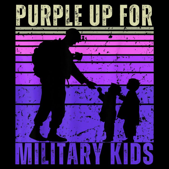 Purple Up For Military Month Of The Military Child Women's Crop Top Tee