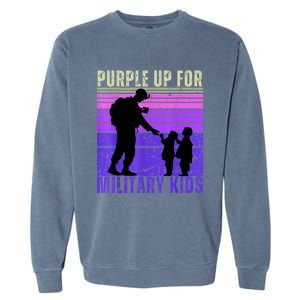 Purple Up For Military Month Of The Military Child Garment-Dyed Sweatshirt