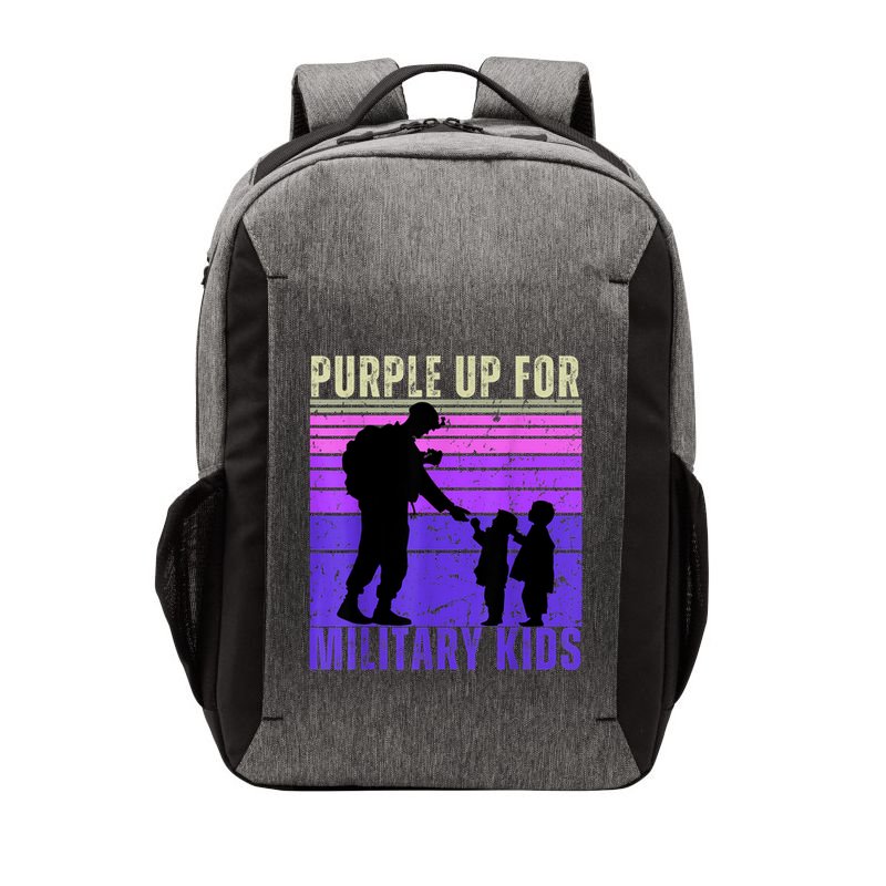 Purple Up For Military Month Of The Military Child Vector Backpack
