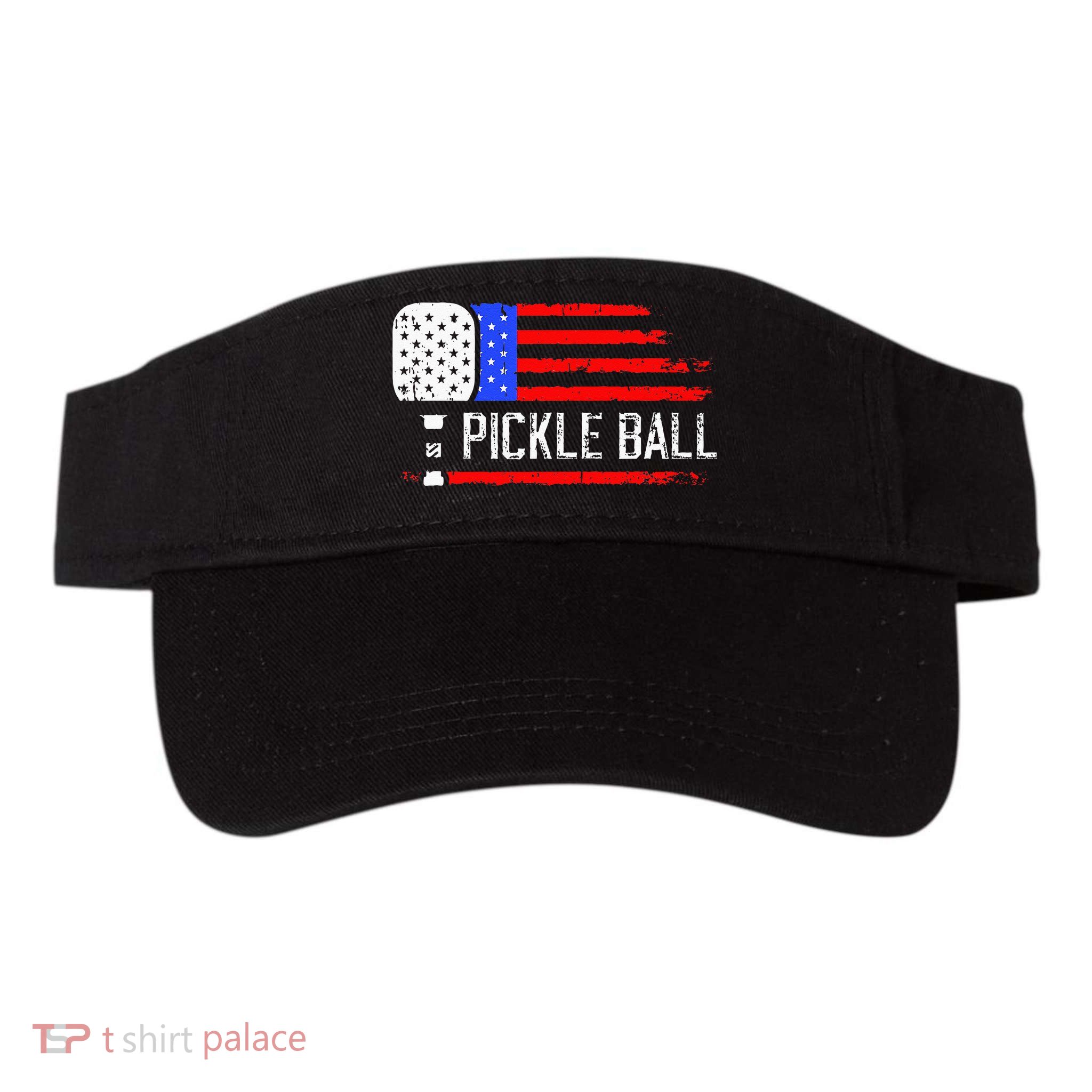 Pickleball US Flag Vintage Pickleball Paddle Visor