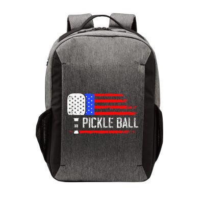 Pickleball US Flag Vintage Pickleball Paddle Vector Backpack