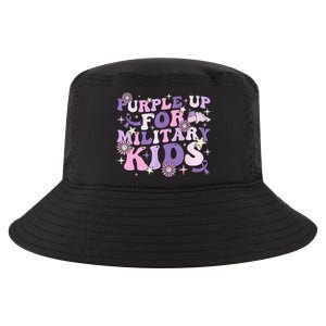 Purple Up For Military Cute Groovy Military Child Month Cool Comfort Performance Bucket Hat