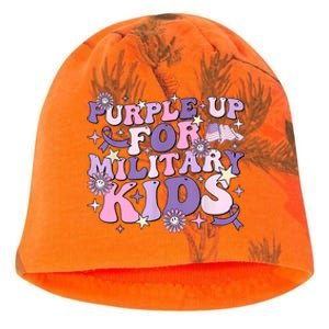 Purple Up For Military Cute Groovy Military Child Month Kati - Camo Knit Beanie