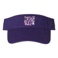 Purple Up For Military Cute Groovy Military Child Month Valucap Bio-Washed Visor