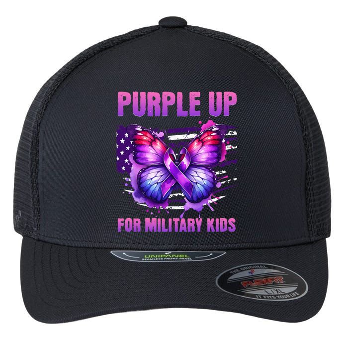 Purple Up For Military Military Child Month Flexfit Unipanel Trucker Cap