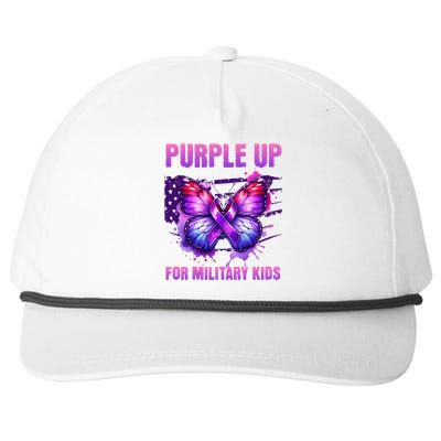 Purple Up For Military Military Child Month Snapback Five-Panel Rope Hat