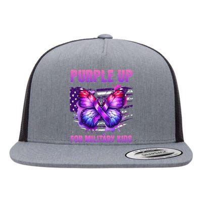 Purple Up For Military Military Child Month Flat Bill Trucker Hat